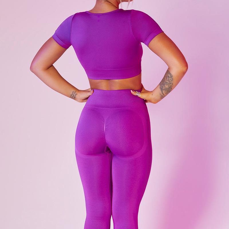 E2G Purple Seamless Two-Piece Set