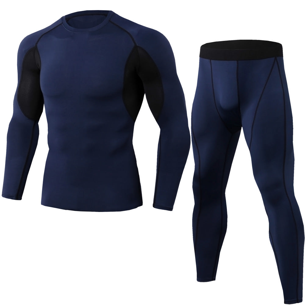 E2G Men's Compression 2-Piece Set- Dark Navy