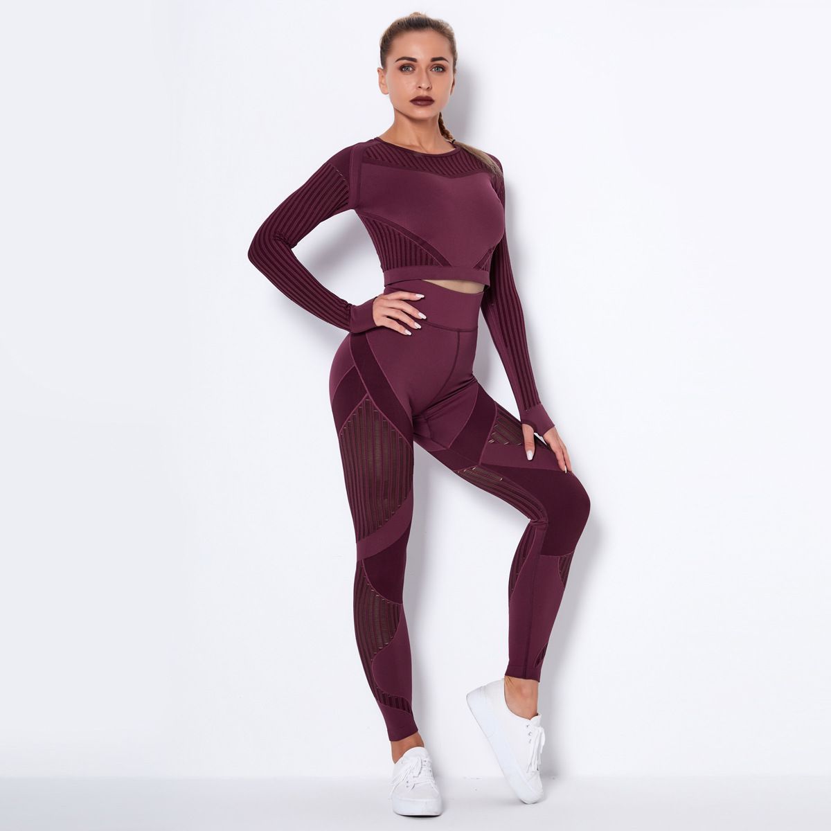 E2G Cranberry Seamless Two-Piece Set