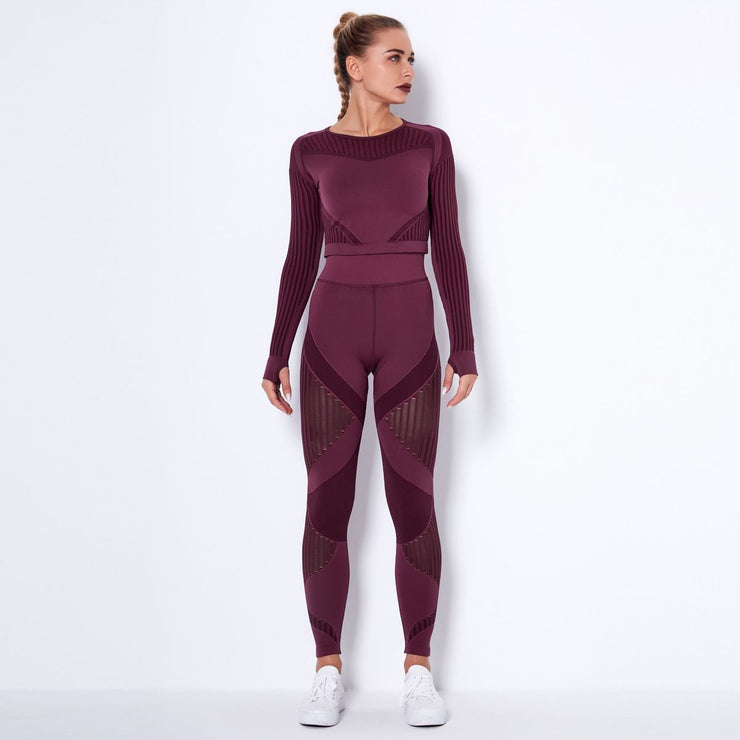 E2G Cranberry Seamless Two-Piece Set