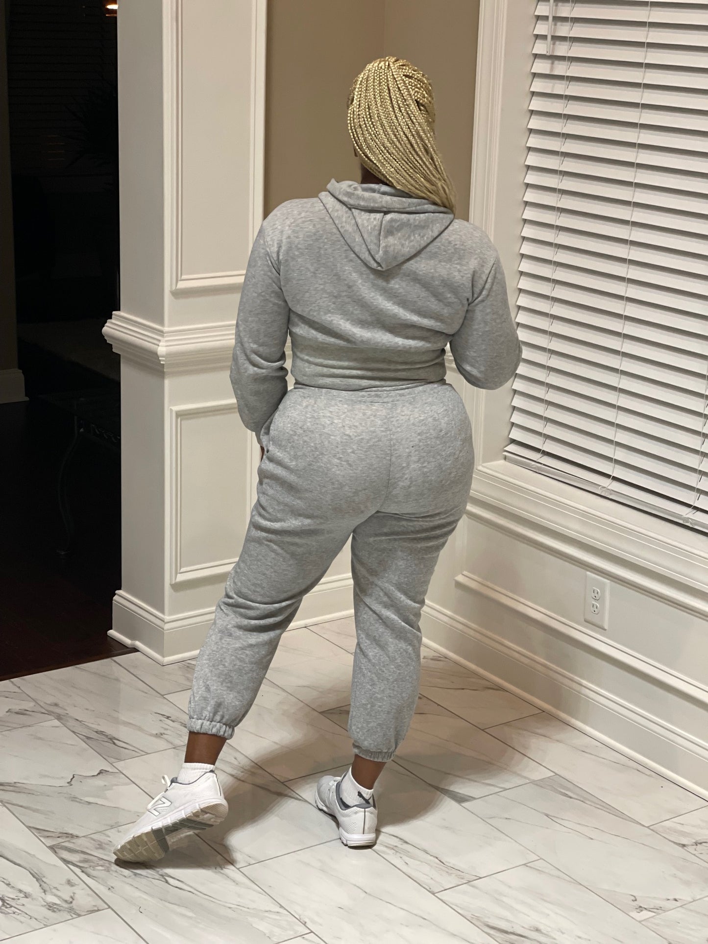 E2G Fitted Waist Hoodie 2-Piece Jogger Set